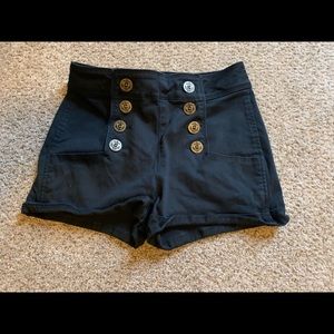 Black Express High-Waisted Shorts